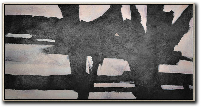 Handmade Large Contemporary Art,Hand-Painted Oversized Horizontal Minimal Art On Canvas,Size Extra Large Abstract Art